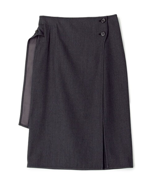 25SS bacca ウールシルク ストレートスカート ウールシルク ストレート