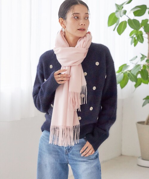SHIPS（シップス） ストール マフラー ソリッド カシミヤ ストール