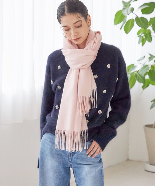 SHIPS（シップス） ストール マフラー ソリッド カシミヤ ストール