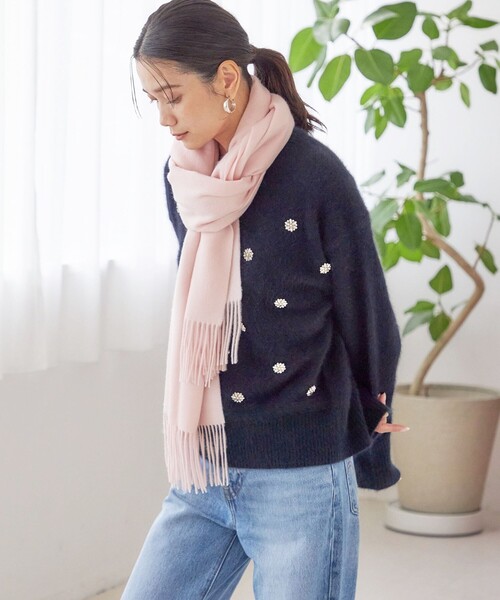 SHIPS（シップス） ストール マフラー ソリッド カシミヤ ストール