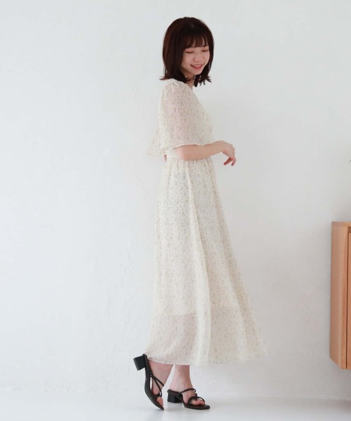 花柄フレアスリーブワンピース　JILLSTUART S 花柄フレアスリーブワンピース JILLSTUART S Jillstuart 花柄