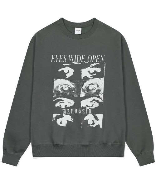トレーナー スウェット 「mahagrid/マハグリッド」EYES OPEN SWEATSHIRT/アイズスウェット レディース メンズ MAHAGRID トレーナー スウェット 「mahagrid/マハグリッド」EYES