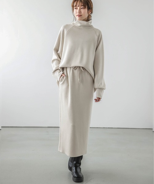 セットアップ 永久メイ M MAISON SPECIAL ジャージ Front Zip High Neck Jersey Tops