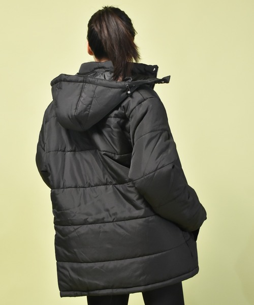 黒いダウンジャケット フード付き フード付き ロングダウンジャケット（ダウンジャケット/コート