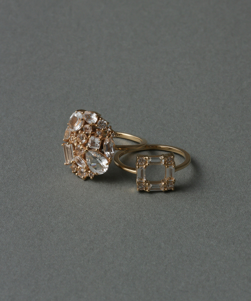 Lilas 指輪 リング ミックスモチーフオーバルリング K10 レディース