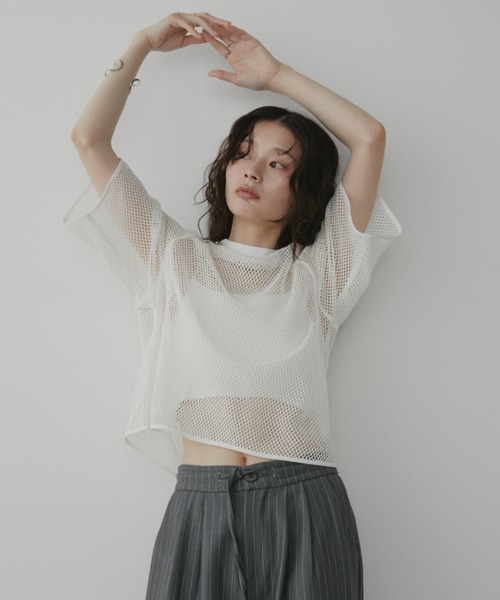 Aunt Marie's（アントマリーズ） tシャツ 2WAYメッシュクロップド