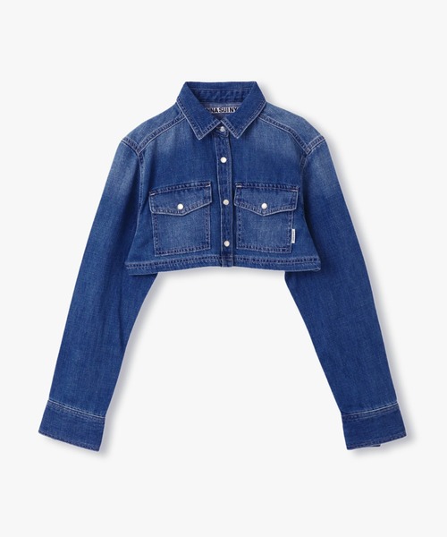 ブラウス シャツ ANNA SUI NYC スーパーショートデニムシャツ レディース