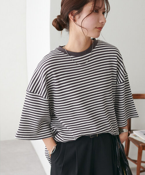 tシャツ 半袖 「24色展開」ワッフル半袖Tシャツ「WEB限定」 レディース | Discoat | 10