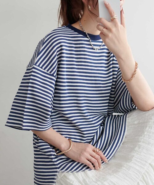 tシャツ 半袖 「24色展開」ワッフル半袖Tシャツ「WEB限定」 レディース | Discoat | 20