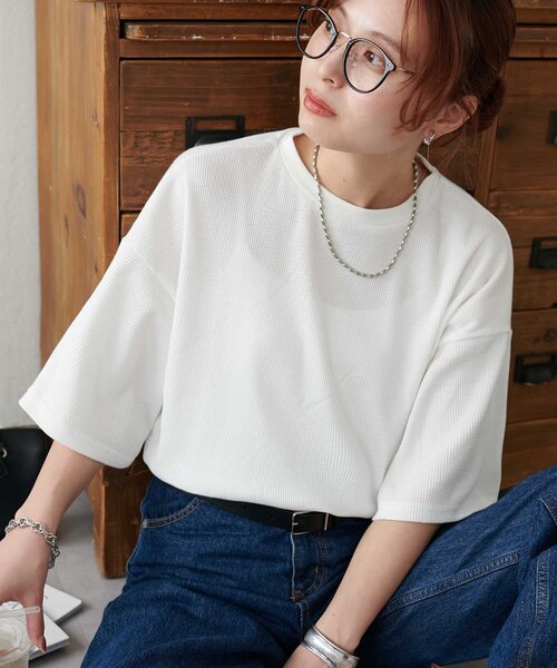 Discoat（ディスコート） tシャツ 「24色展開」ワッフル半袖Tシャツ