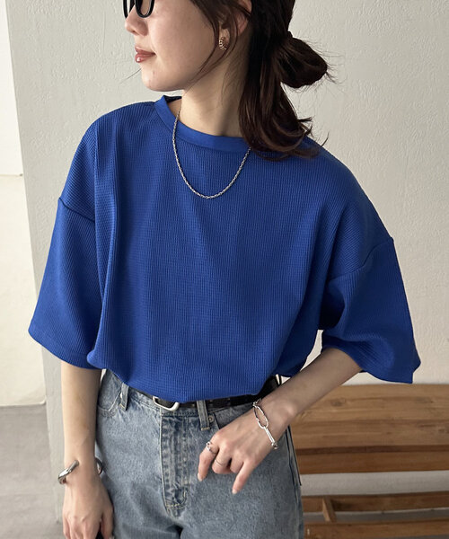 Discoat（ディスコート） tシャツ 「24色展開」ワッフル半袖Tシャツ