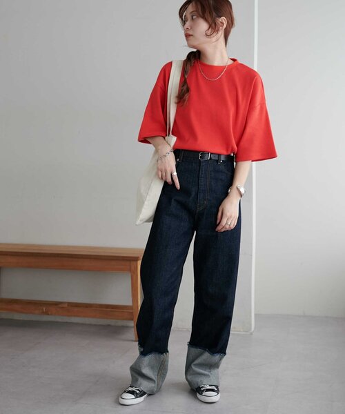 tシャツ 半袖 「24色展開」ワッフル半袖Tシャツ「WEB限定」 レディース | Discoat | 41