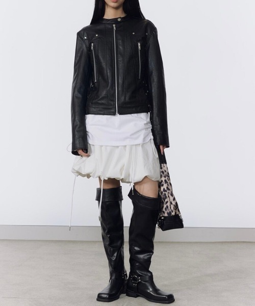 NOT KNOWING ハンドバッグ 「NOT KNOWING」Small Moto Hobo Bag