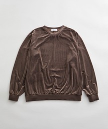 tシャツ ルーズシルエット ベロア クルーネック プルオーバー / ロングシーズン着用可能 / セットアップ対応 / ユニセックス メンズ レディース｜ZOZOTOWN Yahoo!店
