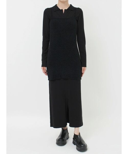 LAGUNAMOON（ラグナムーン） ワンピース ベロアライクレイヤードニット