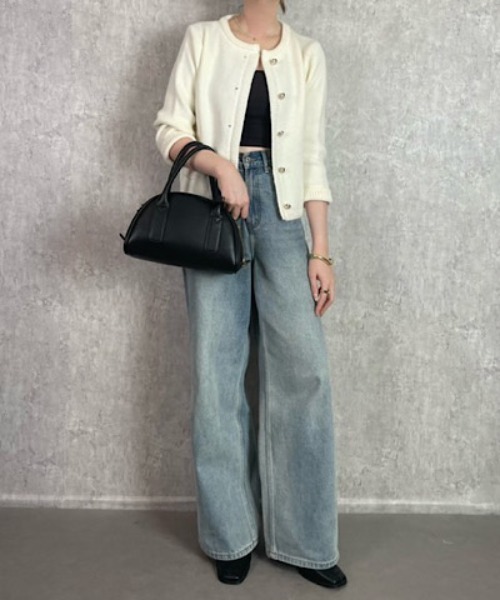 H.TOKYO ジャケット ノーカラージャケット デザインボタン ノーカラー