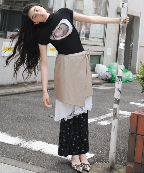 新品 musubore ベロア フレアパンツ musubore パンツ velours leggings PT / ベロアフレアパンツ
