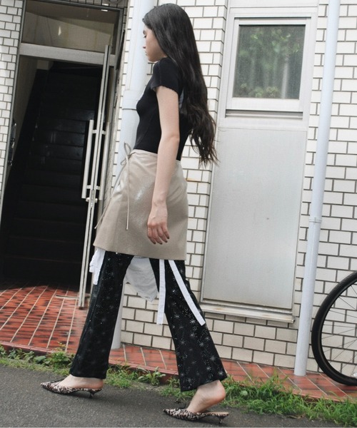 musubore ムスボレ　ベロア　フレア　パンツ musubore ムスボレ ベロアフレアパンツ