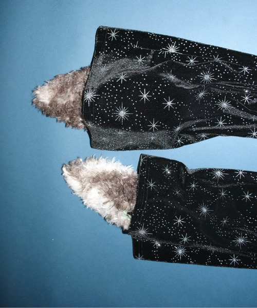 musubore パンツ velours leggings PT / ベロアフレアパンツ