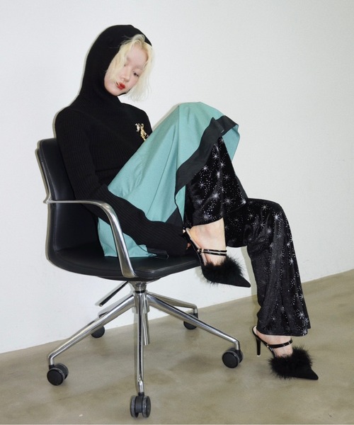 musubore（ムスボレ） パンツ velours leggings PT / ベロアフレア