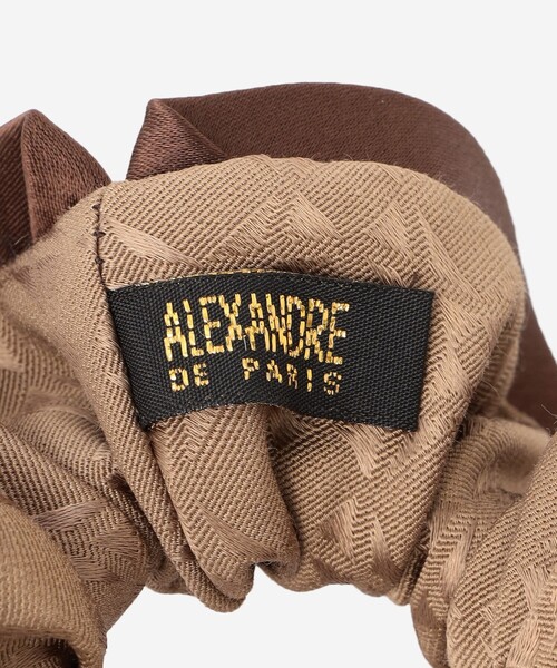 未使用品 アレクサンドルドゥパリ アンドリュージャガード シュシュ ベージュ系 未使用】アレクサンドル ドゥ パリ アンドリュー ジャガード シュシュ