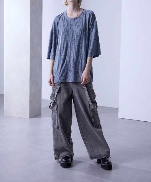 Loose（ルース） ジーンズ ワイドサスペンダー カーゴデニムパンツ