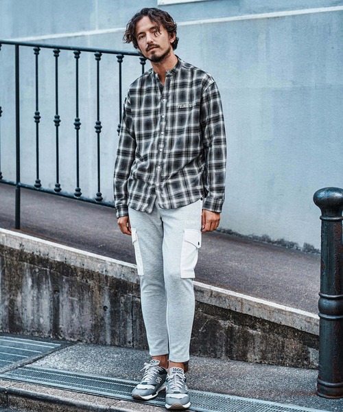 felkod（フィルコッド） シャツ ms5832-Flannel Check Band Collar