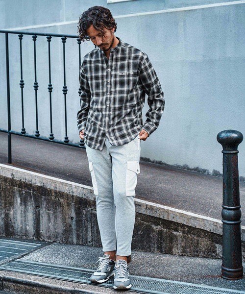 felkod（フィルコッド） シャツ ms5832-Flannel Check Band Collar