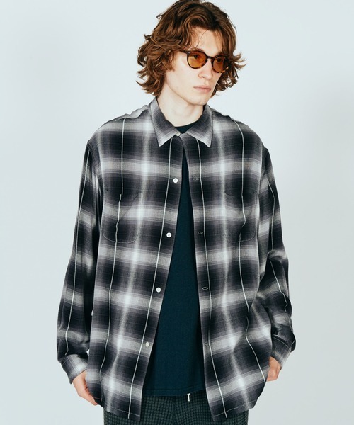 ⑧TOWNCRAFT town craft 60S 復刻 オンブレシャツ TOWN CRAFT / 60S OMBRE LOOP COLLAR SHIRT MADE IN JAPAN