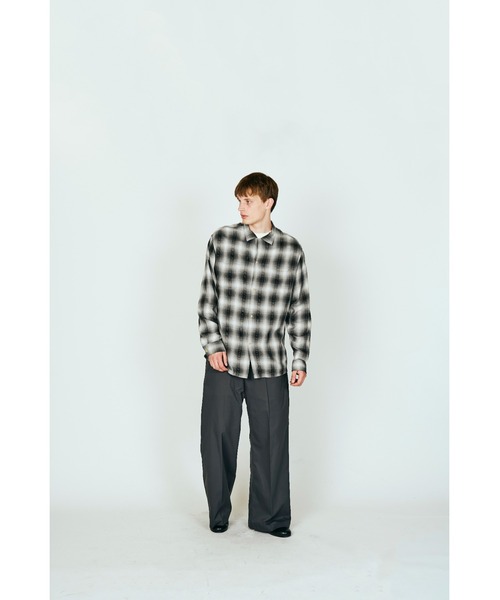 60s TOWNCRAFT ヴィンテージ 開襟シャツ L チェックシャツ TOWNCRAFT（タウンクラフト） シャツ 60S LOOP COLLAR SHIRT オンブレ