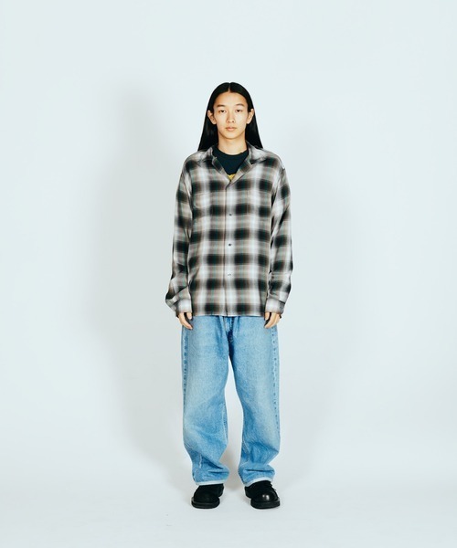 TOWNCRAFT 60S オンブレチェック ループカラーシャツ TOWNCRAFT シャツ / タウンクラフト 60S OMBRE LOOP COLLAR