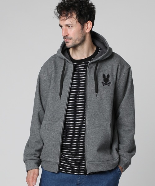 Psycho Bunny（サイコバニー） パーカー 裏起毛 ダンボール ジップ