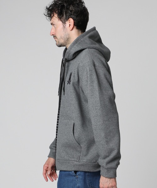 Psycho Bunny（サイコバニー） パーカー 裏起毛 ダンボール ジップ