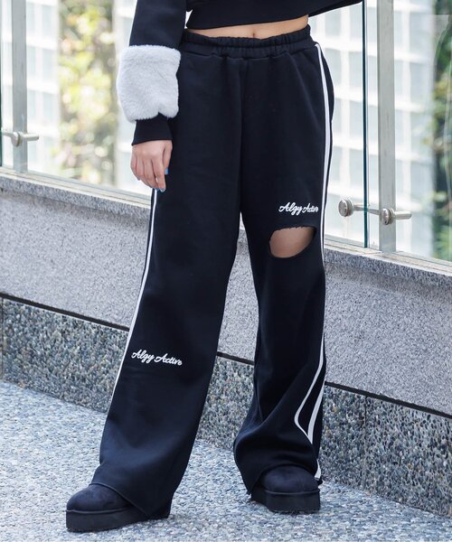 algy（アルジー） パンツ 「ACTIVE」裏起毛グランジスウェットライン