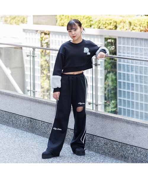 algy（アルジー） パンツ 「ACTIVE」裏起毛グランジスウェットライン