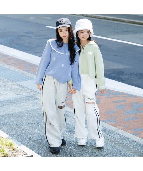 algy（アルジー） パンツ 「ACTIVE」裏起毛グランジスウェットライン