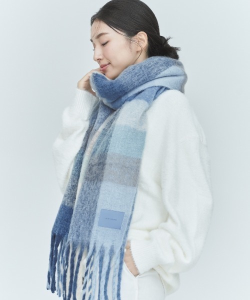 【パラスパレス】美品　ブルーストール　ピンク色フリンジ パラスパレス】美品 ブルーストール ピンク色フリンジ - メルカリ
