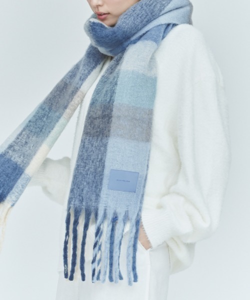 ブルーパラン マフラー ネイビー BLUE×PALANG マフラー ストール MIXED TAG MUFFLER レディース