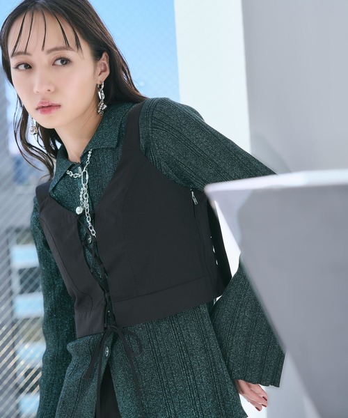 新品未使用　HARE ベロアレースビスチェ HARE（ハレ）の「ベロア＊レースビスチェ(HARE)（ベスト）」 - WEAR