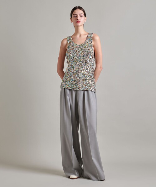 ニット セーター 「LOEFF」レインボー スパンコール タンクトップ レディース LOEFF ニット セーター 「LOEFF」レインボー スパンコール