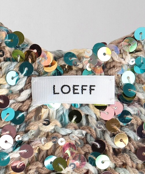 ニット セーター 「LOEFF」レインボー スパンコール タンクトップ レディース LOEFF ニット セーター 「LOEFF」レインボー スパンコール