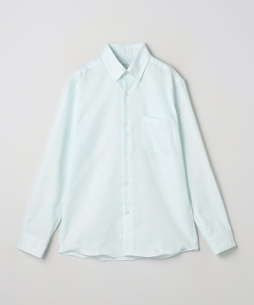 新品未使用　FIDES ストライプ ボタンダウンシャツ green label relaxing シャツ エブリット コットンオックス