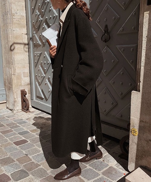 「Chaco closet」 チェスターコート FREE ブラック レディース_画像6