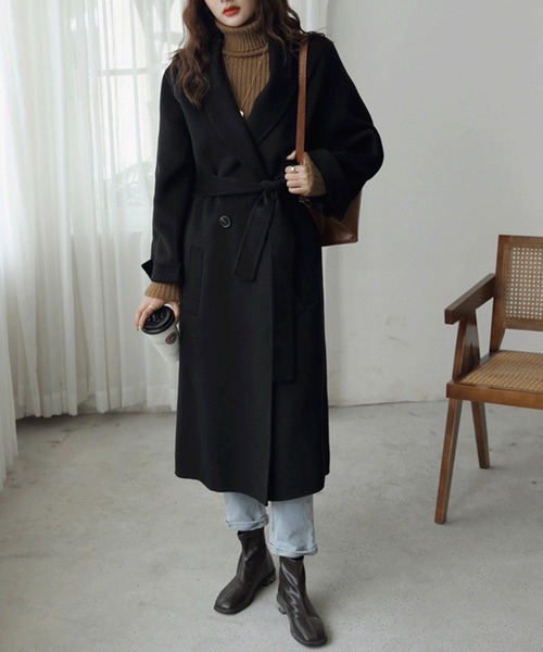 「Chaco closet」 チェスターコート FREE ブラック レディース_画像8