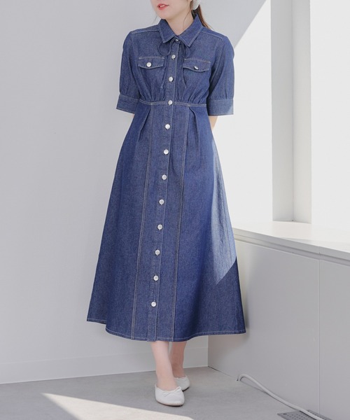 ANOTHER BRANCH OLIVE des OLIVE ワンピース 「SNSで紹介」デニム丈