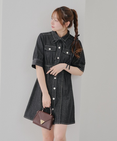 ANOTHER BRANCH OLIVE des OLIVE ワンピース 半袖 「SNSで紹介」デニム