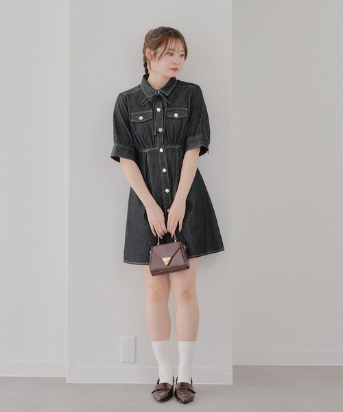 ANOTHER BRANCH OLIVE des OLIVE ワンピース 半袖 「SNSで紹介」デニム