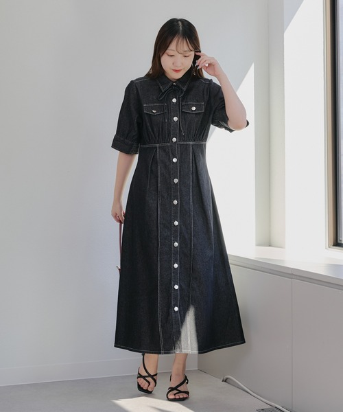 ANOTHER BRANCH OLIVE des OLIVE ワンピース 「SNSで紹介」デニム丈