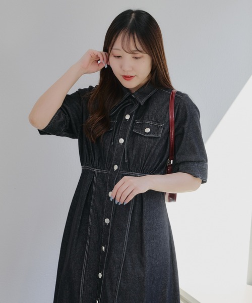 ANOTHER BRANCH OLIVE des OLIVE ワンピース 半袖 「SNSで紹介」デニム