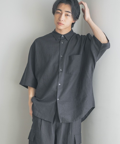 LOWRYS FARM（ローリーズファーム） シャツ 半袖 ノルマンディリネン